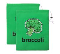 UKCOCO 2 sacchetti per la conservazione dei broccoli con coulisse e fodera,