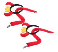UKCOCO 2 Set Fasce per Rosse con Corna da Diavolo Accessori Costume Halloween Cerchietti Creativi e Morbidi per Idee Divertenti e Coordinabili per Feste e Cosplay
