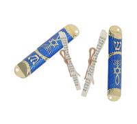 UKCOCO 2 Set Mezuzah in Metallo con Pergamena per Porta Decorazione Ebraica Elegante per Casa Simbolo di Fede e Benedizione Regalo Versatile per Hanukkah e Occasioni Speciali