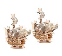 UKCOCO 2 set Puzzle Legno per Adulti Kit Nave Vela Puzzle Educativi Legno Facile Assemblaggio per Sviluppare Creatività e Didattico per Adulti