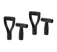UKCOCO 2 Set Spade in Acciaio A Forma Di T Maniglie Picche Impugnature Presa Maniglia Di Ricambio Per Forca Da Scavo Accessori Per Il Giardinaggio Polimero Anticollisione Nero 2 Pezzi*2