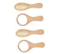 UKCOCO 2 Set Spazzole Per Capelli Specchietto Portatile Pettine in Legno Specchio Da Toeletta Per Donne e Ragazze Per Viaggi e Tempo Libero