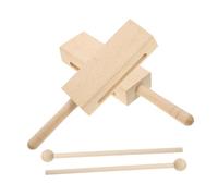 UKCOCO 2 set Strumenti Percussione in Legno Blocchi Ritmici con Bacchette Strumento Musicale in Legno Naturale per Effetti Sonori Versatili e Durata Elevata per Musicisti e Principianti