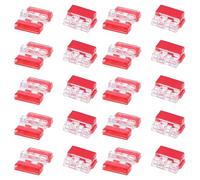 UKCOCO 20 Cerniere Autoadesive Trasparenti in Acrilico 12X16Mm per Mobili da Cucina e Armadietti Cerniere per Ante senza Perforazione Chiusura a Scatto per Frigoriferi e Porte di