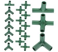 UKCOCO 20 Pezzi Connettori per Telaio da Giardino per Serra e Supporto Piante Materiale Resistente Varie Forme per Strutture da Coltivazione e Fioriere Accessori per Giardinaggio Robusti