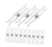 UKCOCO 20 pezzi Fermatenda Doppia Testa per Binari Tende Antirimbalzo e Antiluce in Plastica per Montaggio Soffitto e Parete Adatto Binari Flessibili e Scorrevoli