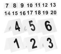 UKCOCO 20 pezzi Markers Numerici Riutilizzabili Acrilico da Pz da Segnaposto per Ristoranti e Design V Shape Stabile e Versatile