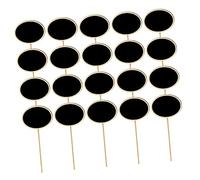 UKCOCO 20 pezzi Mini Lavagnette Ovali in per Giardino Etichette Segnaposto e Decorazioni per e Piante Lavagna Messaggi Portatile per Matrimoni Feste e