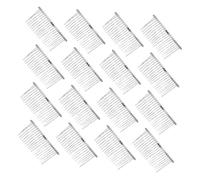 UKCOCO 20 Pezzi Pettini per Velo da Sposa in Metallo Argento Denti Resistenti Accessori Capelli Laterali per Acconciature Nuziali Fermacapelli Eleganti per Donne