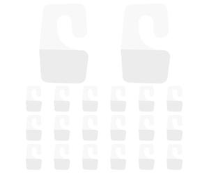 UKCOCO 200 linguette adesive per appendere, etichette in plastica | Linguette adesive resistenti da 1,4x0,8" per esposizione in negozio, cartellini dei prezzi e ganci, colla che non lascia