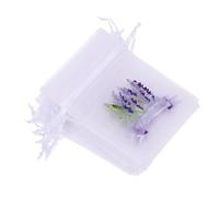 UKCOCO 20pezzi Sacchetti di Garza Vuoti per Lavanda Essiccata Sacchetti di Lavanda per Guardaroba Chiusura Coulisse Rete Traspirante per Uso Multiuso in Auto