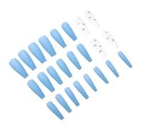 UKCOCO 24 Pezzi Unghie Finte Adesive, False Nails Abs, Unghie Press-on Decorative Fai da Te per Donne e Signore, Matrimonio e Salone Professionale