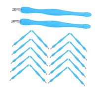 UKCOCO 24pezzi Spingi Cuticol Acciaio Inossidabile Tagliacuticole Professionale Strumento di Rimozione per Morta Dispositivo per Cura Unghie Adatto per Manicure e Pedicure Casa Salone