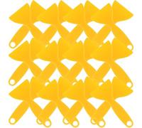 UKCOCO 25 Pezzi Attrezzo Raschietto per Pellicola Auto, Plastico Giallo | Film e Strisce in Gomma, Applicazione e Rimozione Facile, Non Graffia la Vernice, Non Taglia le Dita