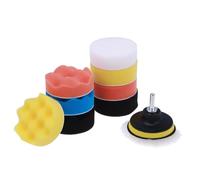 UKCOCO 25 pezzi Kit Lucidatura Tamponi in Lana e Spugna con Adattatore per Trapano per Lucidare Cerare e Sigillare Vernici Professionale Riutilizzabile ad Alta Resistenza