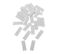 UKCOCO 25 Pezzi Targhette Vuote in Acciaio Resistente Rettangolari per Incisione Portachiavi Sublimazione Resistenti e Antigraffio Accessori Chiavi in Metallo Durevoli per Artigianato e