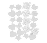 UKCOCO 25 Pezzi Tela di Plastica Maglie per Ricamo e Cucito Manuale con Cuori Stelle e Farfalle Kit Creativo per Famiglie Accessori per Lavori Maglia e Decorazioni Personalizzate
