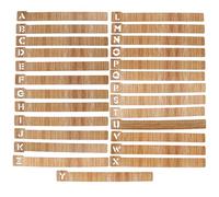 UKCOCO 26 Pezzi Segnalibri in Legno Mini con Lettere Alfabetiche per Classificazione e Decorazione Libri Portatili e Resistenti Strumento Educativo per Amanti della Lettura