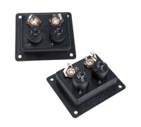 UKCOCO 2pezzi Connettori Per Altoparlanti Banana Incasso Terminali Vie Piastra Per Subwoofer Morsetti Per Morsetti e Connettori Per Altoparlanti