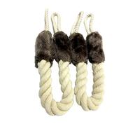 UKCOCO 2pezzi Fermaporta Corda Resistenti Antimorso Per Maniglie Porte e Finestre Protezione Antiurto Decorativa in Corda Con Estremità Morbide Per Casa e Animali Domestici