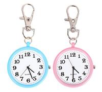 UKCOCO 2pezzi Orologio Da Infermiera Al Quarzo Mini Portachiavi Orologio Da Appendere Semplici Design Regalo Per Infermiera Infermiere Dottore Famiglia Amici