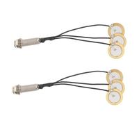 UKCOCO 2pezzi Trasduttore Pickup Piezoelettrico Adesivo Per Chitarra Acustica Violino Ukulele Sensore Alta Sensibilità Contatto Stabile Trasmissione Segnale Rafforza Suono Naturale Perfor