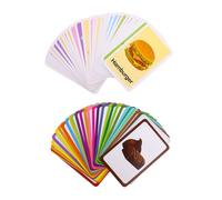 UKCOCO 2sets Schede Didattiche in Carta Patinata Per Ragazzo Ragazza Giocattoli Educativi Accessori Per Apprendimento Cognitivo Materiali Per Logopedia