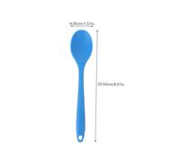 UKCOCO 3 pezzi Cucchiai da Minestra in Silicone Alimentare Blu Utensili Cucina Leggeri e Compatti con Manico Ergonomico Multiuso per Insalate e Zuppe per Casa e Picnic