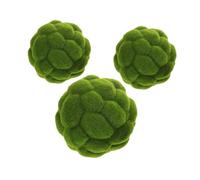 UKCOCO 3 Pezzi Palla di Muschio Simulata Sfere Decorative Sfere Finto Muschio per Piante Sfere da Giardino per Fioriere Topiaria Muschio Artificiale Palla Artificiale Green Plastica