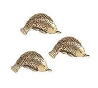 UKCOCO 3 pezzi Portachiavi Carpa Cinese in Metallo Anticato Ciondoli Decorativi Leggeri per Te Idea Regalo Originale per Appendere e Personalizzare Accessori