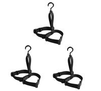 UKCOCO 3 Pezzi Stand di avvio a guado gancio di avvio sospeso stivale con asciugatura cinghia per asciugare gli scarponi da pesca cinturino regolabile per stivali da pesca nylon Nero