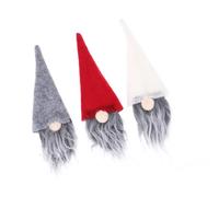 UKCOCO 3 Pezzi Tappo per Bottiglia di Vino Natalizio, Tappo per Bottiglia di Natale, Copri Bottiglia di Vino Rosso, Decorazione Natalizia per Bottiglie, Ornamento per Feste