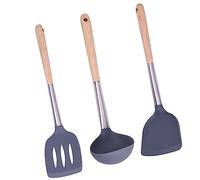UKCOCO 3 pezzi Utensili Silicone Spatola e Schiumarola Antiaderente per Uso e Ristoranti Resistente Cucina