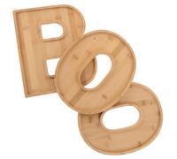 UKCOCO 3 pezzi Vassoio Halloween Boo in Legno Vassoi Portata per Frutta Snack e Dolci Design Lettere Naturale e Resistente per Decorazioni Festa Autunnale