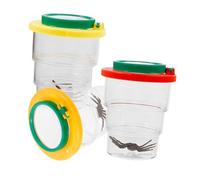 UKCOCO 3 Scatola Osservazione Insetti Trasparente con d Ingrandimento Contenitore per Osservare Insetti Foglie Fiori e Minerali Gioco Educativo per Scuola