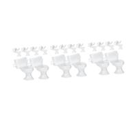 UKCOCO 3 Set Accessori Da Bagno Per Casa Delle Bambole Bancarelle Piccolo Mini Vasino Giocare Mini Mobili Per Casa Delle Bambole Mobili Da Bagno Per Bambole Plastica Bianca 6 Pezzi*3