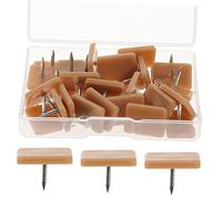 UKCOCO 30 Pezzi Guide Per Cassetti Cucciolo Di Mobili Scivola Gamba Cursore Della Sedia Piedini Per Mobili Alianti Impugnature Per Gambe Di Mobili Ferro Marrone