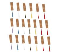 UKCOCO 30 set Segnalibri Acrilici Trasparenti Vuoti con Nappe Colorate Leggeri e Resistenti per Lettori Studenti e Progetti DIY