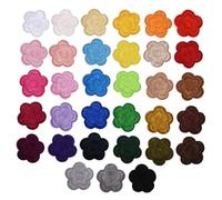 UKCOCO 33pezzi Toppe Ricamate Fiore di Prugna Colori Patch Adesive per Cucito e Riparazione Abiti Decorazioni Te per Vestiti Borse Cappelli Toppe Resistenti e Facili da Applicare