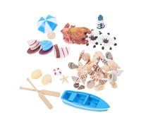UKCOCO 38pezzi Miniature Barca Resina per Decorazione Acquario e Spiaggia Stile Mediterraneo Elementi Nautici Adatti FESTIVITÀ e Terrari Decorazione Unica e Resistente