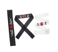 UKCOCO 3pezzi Fascia Giapponese Samurai Per Cucina e Sport Fascia Karate Kid Per Arti Marziali Bandana Giapponese Per Cosplay e Vittoria Da Chef Di Sushi Per Arti Culinarie Da Ninja
