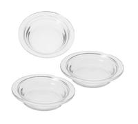 UKCOCO 3pezzi Portacandela in Vetro Essenziale per Aromaterapia Vassoio Riutilizzabile per Profumo Tazza per Olio e Cera Piatto Rotondo per Scaldavivande