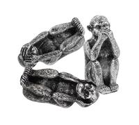 UKCOCO 3pezzi Statuette Animali in Resina Forma Scimmia in Miniatura Decorazioni Soggiorno o Mensola