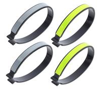 UKCOCO 4 Clip Pantaloni Riflettenti Fasce Elastiche Regolabili per Caviglia Alta visibilità per Sicurezza Notturna Bici Accessori Leggeri e Comodi per Diverse attività Allaperto