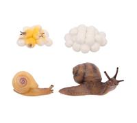 UKCOCO 4 Kit Giocattoli Ciclo Lumache in Plastica Sicura e Decorazioni Educative per Orme Animale per Regalini Compleanno