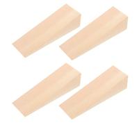 UKCOCO 4 Pezzi Cuneo Fermaporta in Legno Triangolare per Fondo Porta | Beige, Superficie Liscia, Uso come Distanziale per Rotaie e Applicazioni Versatili