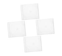 UKCOCO 4 pezzi Custodie Trasparenti per CD e Dvd Organizer Riutilizzabile per Dischi Custodia Sottile Resistente e Leggera per Archiviazione e Portatile