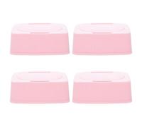 UKCOCO 4 Pezzi Dispenser per Salviette in Plastica con Chiusura a Ribalta, Contenitore Portatile in Pp, Design Semplice e Minimalista, per Viaggi e Uso Quotidiano