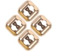 UKCOCO 4 Pezzi Fermagli per Lacci Scarpe senza Nodo in Lega di Zinco Color Oro, Pratici e Stilosi, Eliminano la Necessità di Legare, Adatti per Scarpe da Uomo e Donna