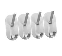 UKCOCO 4 pezzi Ganci Autoadesivi da Parete in Acciaio Inox Ganci Adesivi Resistenti per Bagno Cucina e Camera Adatti Superfici Lisce come e Piastrelle per Organizzare e Appendere Capi e